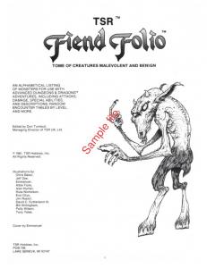 Fiend Folio - Dungeons & Dragons Classics