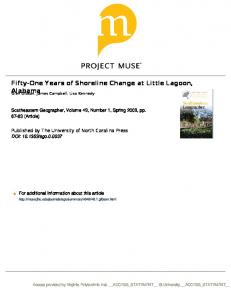 Fifty-One Years of Shoreline Change at Little Lagoon ...