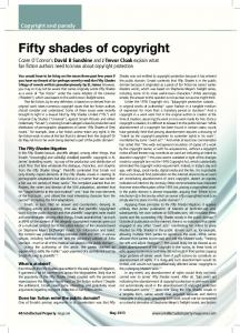 Fifty shades of copyright - Cozen O'Connor
