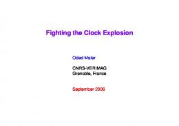 Fighting the Clock Explosion - Verimag