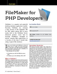 FileMaker for PHP Developers