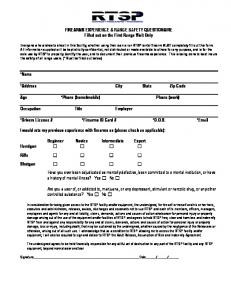 fill these forms out - RTSP