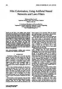 Film Colorization, Using Artificial Neural Networks ... - Semantic Scholar