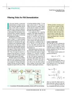 Filtering Tricks for FSK Demodulation