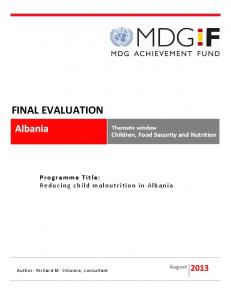 FINAL EVALUATION - MDG Fund