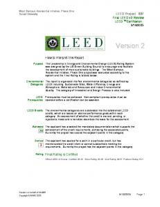 Final LEED Review V2