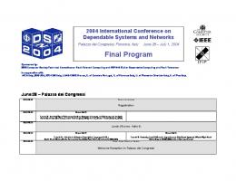 Final Program - DSN-2004