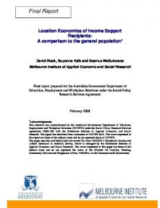 Final Report - Melbourne Institute