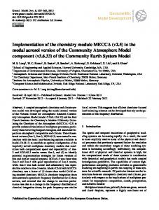 Final Revised Paper - Geoscientific Model Development