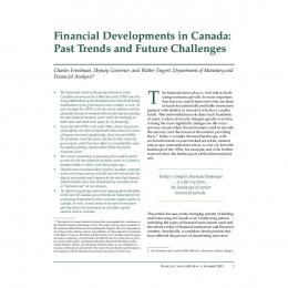 Financial Developments in Canada: Past Trends