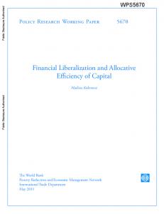 Financial Liberalization and Allocative Efficiency of Capital