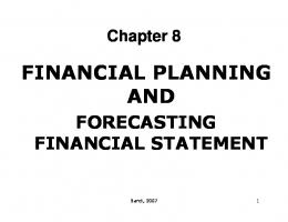 FINANCIAL PLANNING AND