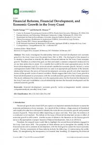 Financial Reforms, Financial Development, and Economic ... - MDPI