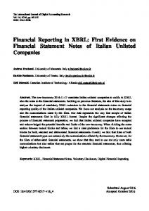 Financial Reporting in XBRL - Core