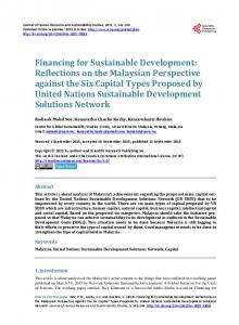 Financing for Sustainable Development - Scientific Research Publishing