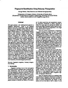 Fingerprint Identification Using Delaunay Triangulation