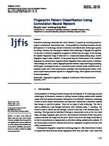 Fingerprint Pattern Classification Using Convolution Neural Network