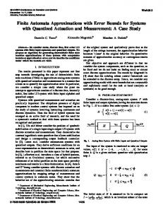 Finite Automata Approximations with Error Bounds for ... - IEEE Xplore