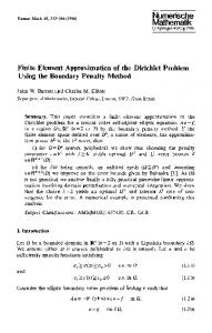 Finite element approximation of the Dirichlet problem using the ...