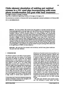 Finite element simulation of welding and residual ... - SAGE Journals