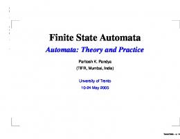 Finite State Automata