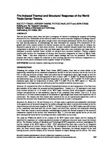 Fire Induced Thermal and Structural Response of the World Trade ...