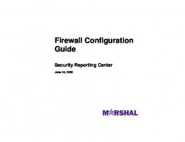 Firewall Configuration Guide