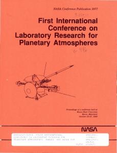 First International Planetary Atmospheres