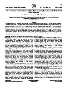 First order chemical reaction and thermal radiation effects on unsteady ...