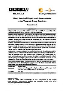 Fiscal Sustainability of Local Governments in the Visegrad Group