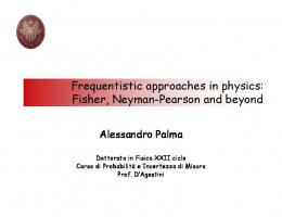 Fisher vs Neyman-Pearson - INFN Sezione di Roma