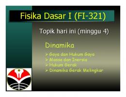 Fisika Dasar I (FI-321) - File UPI