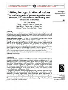 Fitting in organizational values