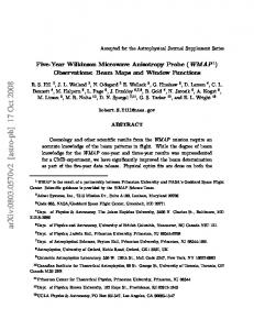 Five-Year Wilkinson Microwave Anisotropy Probe (WMAP ...