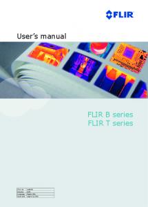 FLIR T / B User Manual - Netzerotools.com