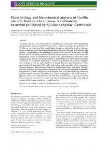 Floral biology and histochemical analysis of ... - Wiley Online Library