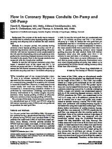 Flow in Coronary Bypass Conduits On-Pump and Off-Pump