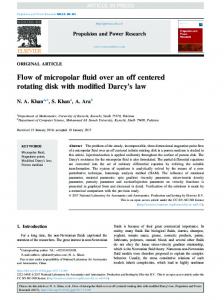 Flow of micropolar fluid over an off centered rotating