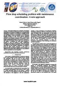 Flow shop scheduling problem with maintenance ...