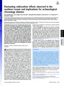 Fluctuating radiocarbon offsets observed in the southern Levant and ...