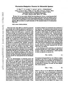 Fluctuation-Dissipation Theorem for Metastable Systems