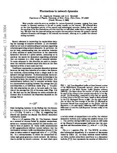 Fluctuations in network dynamics