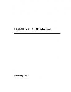 FLUENT 6.1 UDF Manual