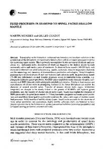 fluid processes in diamond to spinel facies shallow ... - Science Direct