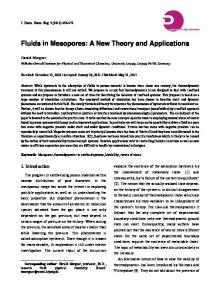 Fluids in Mesopores