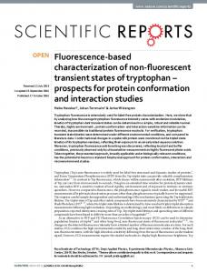 Fluorescence-based characterization of non