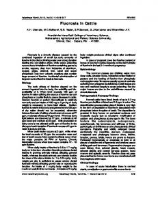 Fluorosis in Cattle - Veterinary World