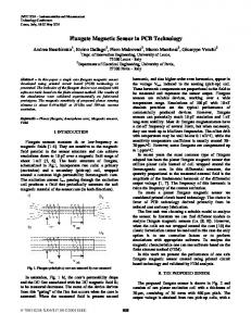 Fluxgate Magnetic Sensor in PCB Technology