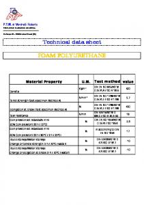 Foam Polyurethane - FTM