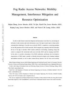 Fog Radio Access Networks: Mobility Management ... - arXiv